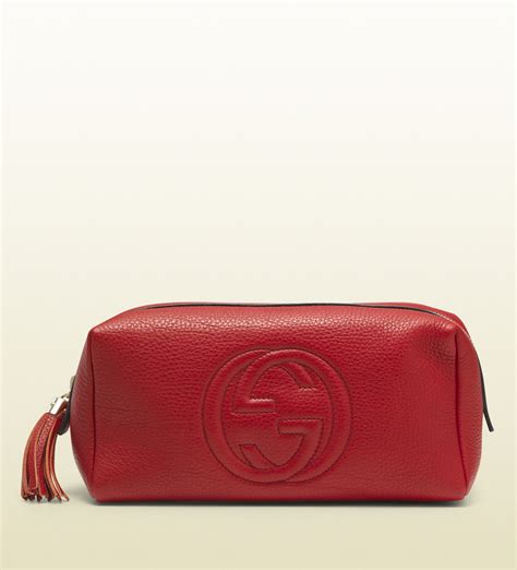 gucci cosmetic bag red|gucci small cosmetic bag.